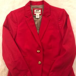 Red J.Crew schoolboy blazer size 4